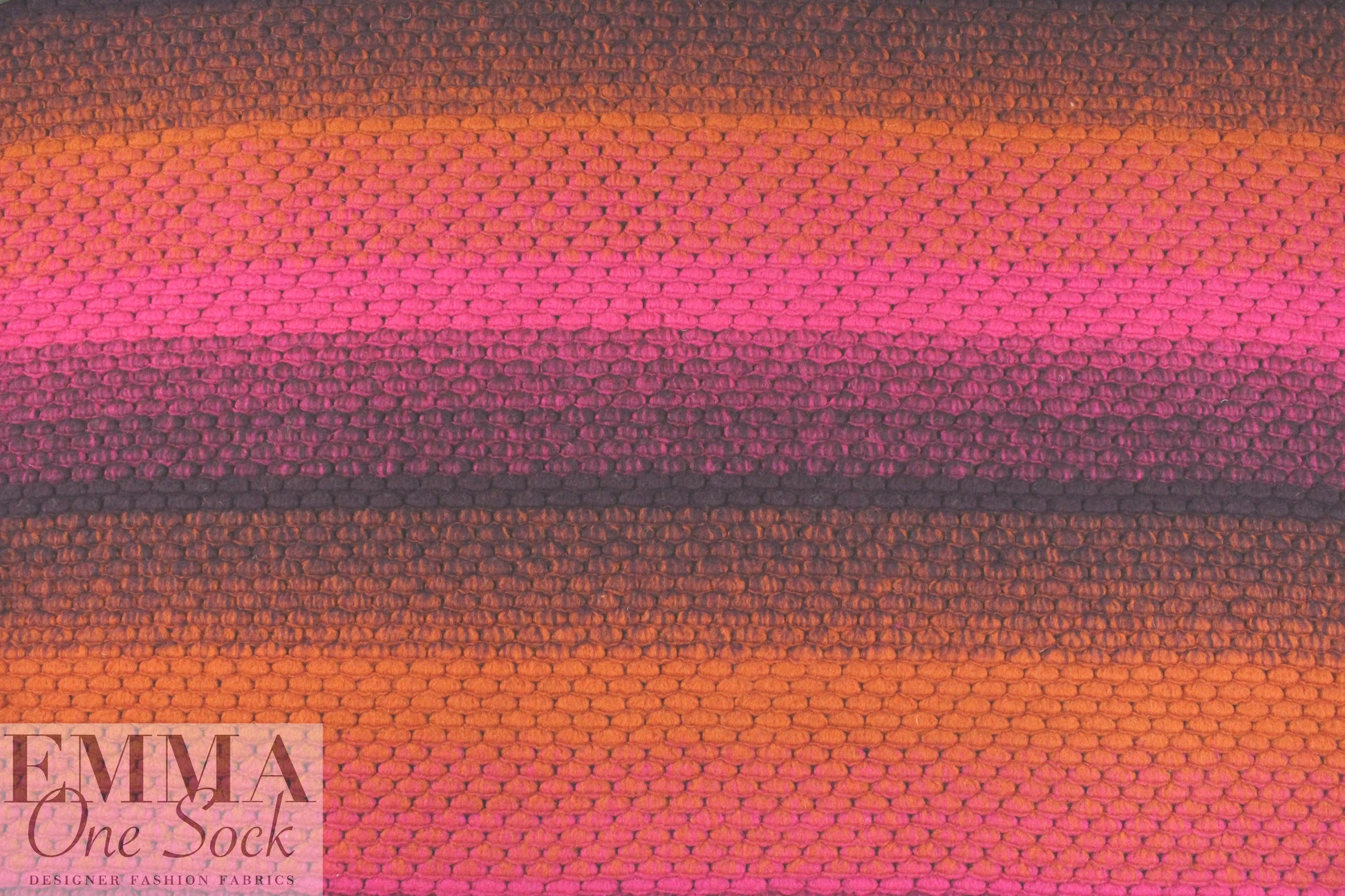 Italian wool ombre' boucle' - fuchsia/spice