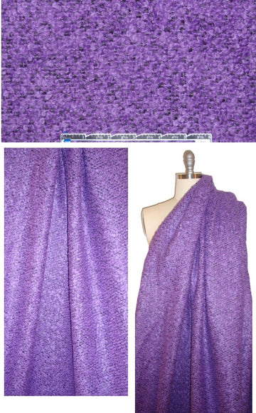 NY designer wool blend boucle' woven - lavender