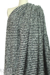Italian wool/mohair boucle' - b/w houndstooth