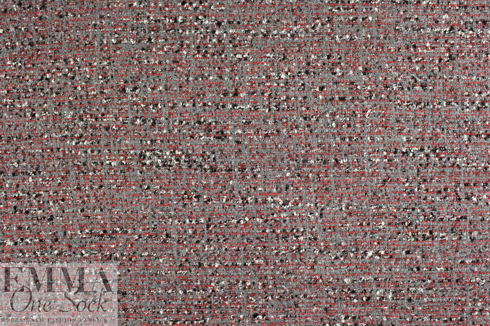 A1exander W@ng red/gray boucle' coating 2 yd