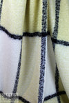 Italian wool boucle' oversized plaid - lemon/black/cream 1 yard