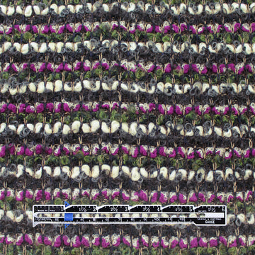 Italian magenta/moss/winter white boucle' sweater 1.625 yd