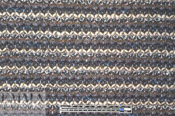Italian charcoal/winter white boucle' sweater knit 1.5 yds