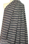 Italian charcoal/winter white boucle' sweater knit 1 yard