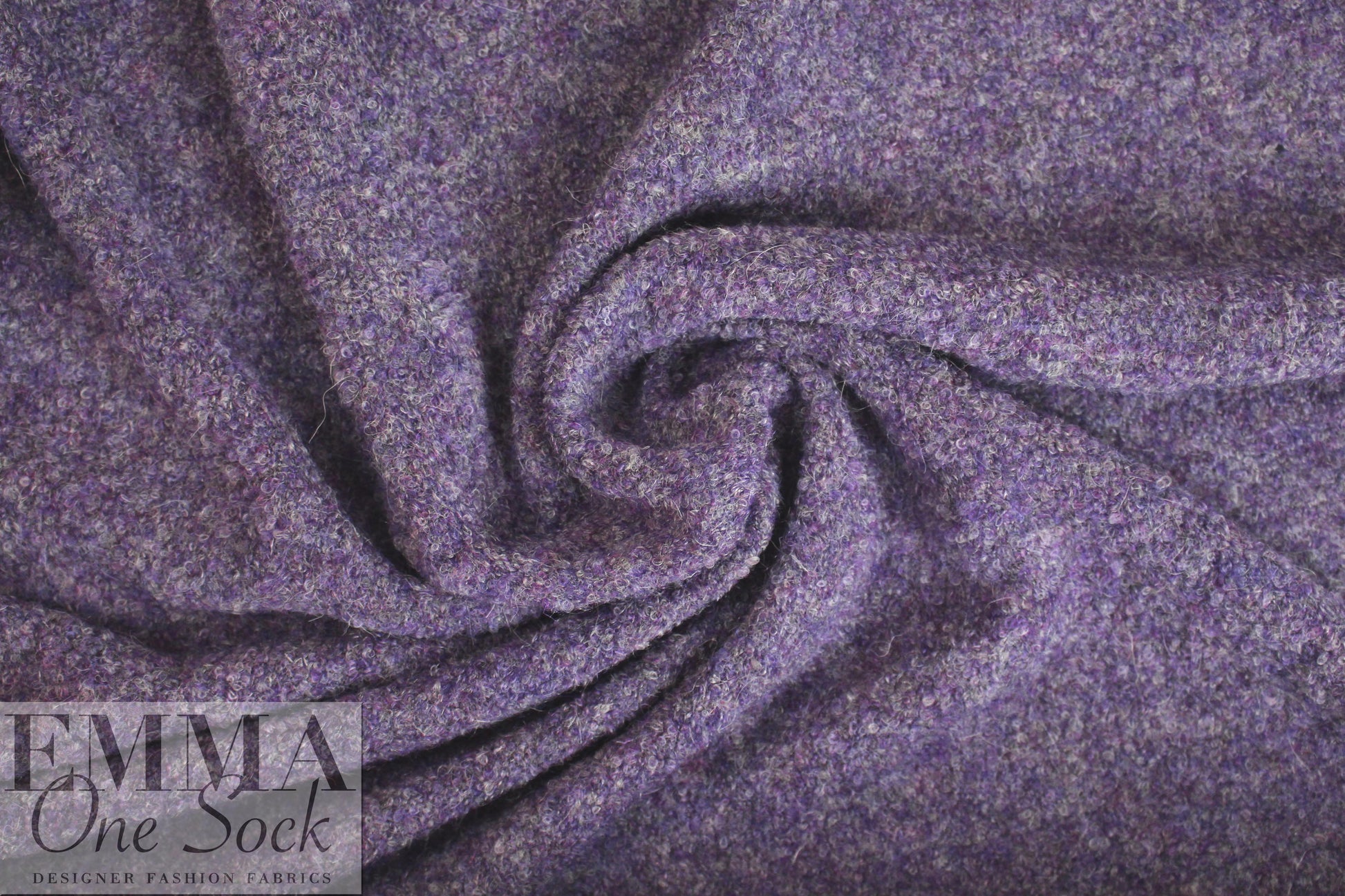 Italian wisteria tweed boucle' wool/lycra sweater knit