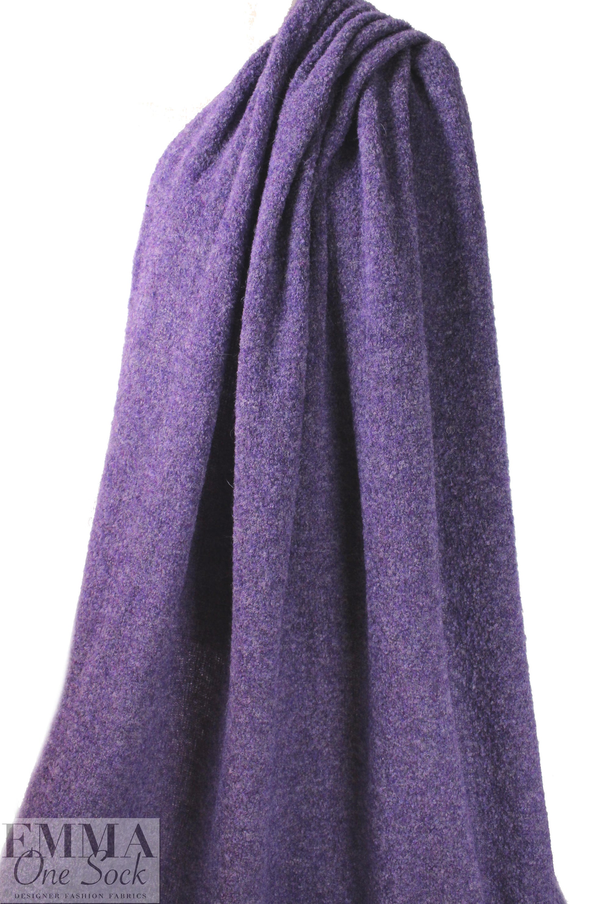 Italian wisteria tweed boucle' wool/lycra sweater knit