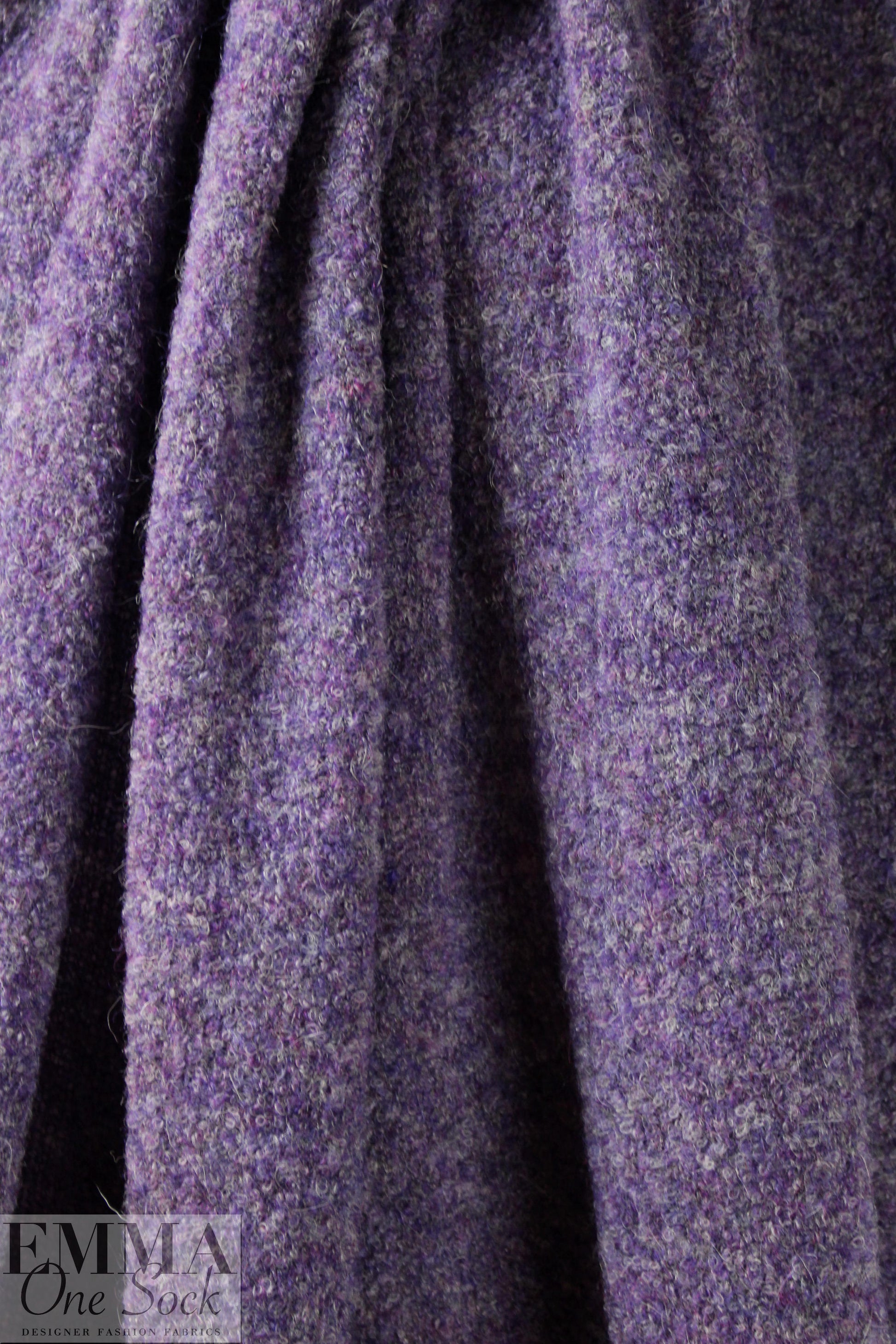 Italian wisteria tweed boucle' wool/lycra sweater knit