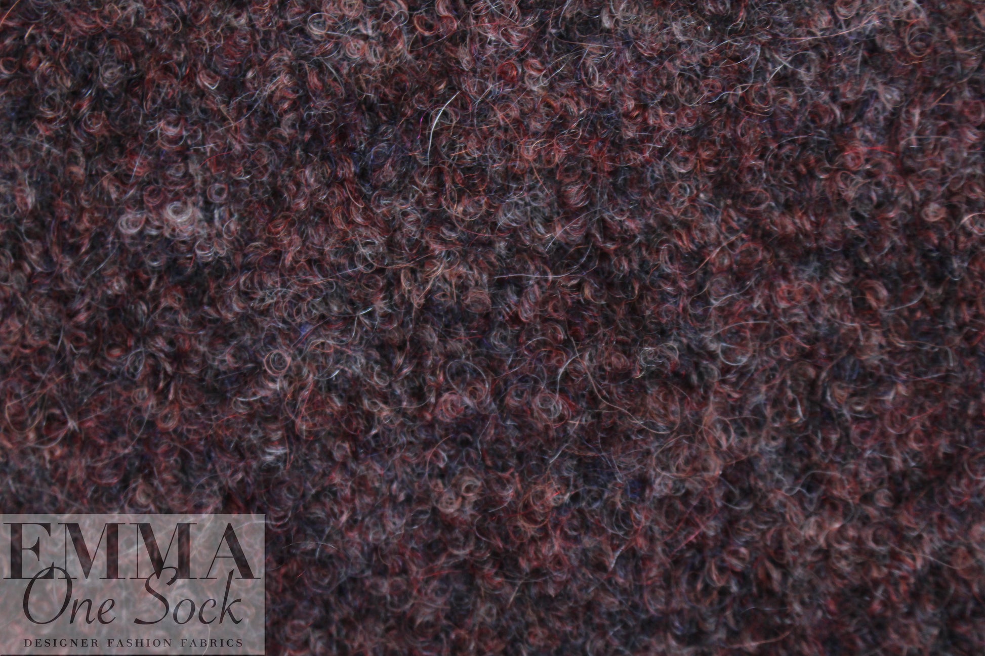 Italian wine tweed boucle' wool/lycra sweater knit