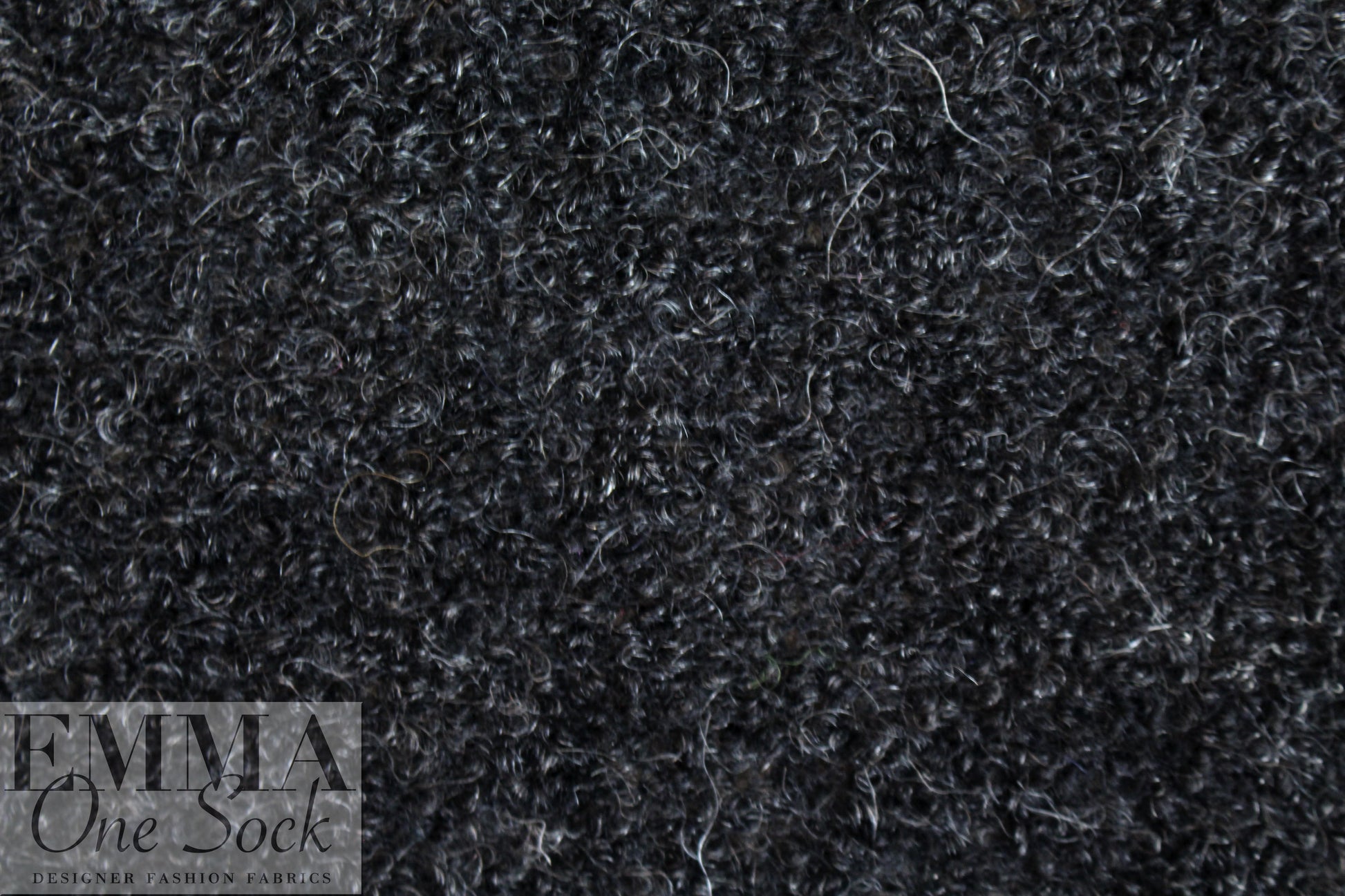 Italian licorice tweed boucle' wool/lycra sweater knit 1.75 yd