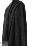 Italian licorice tweed boucle' wool/lycra sweater knit .5 yds
