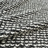 Italian alpaca blend boucle' sweater knit - black/white/metallic silver 1.375 yd