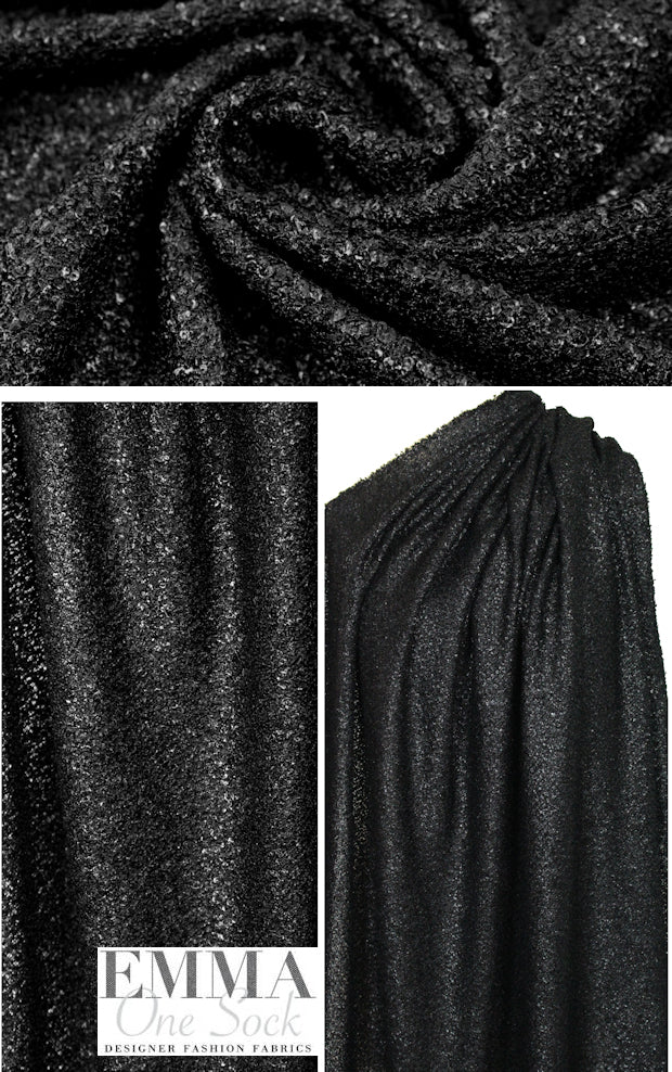 Nico1e Mi11er sparkle boucle' knit - jet black