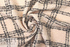 famous designer wool plaid boucle' - pink blush/black