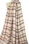 famous designer wool plaid boucle' - pink blush/black