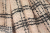 famous designer wool plaid boucle' - pink blush/black