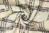 famous designer wool plaid boucle' - winter white/black 1.66 yds