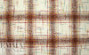 Italian wool blend boucle' plaid - cream/curry/aqua
