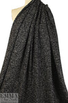 Italian black/white wool blend boucle' woven coating