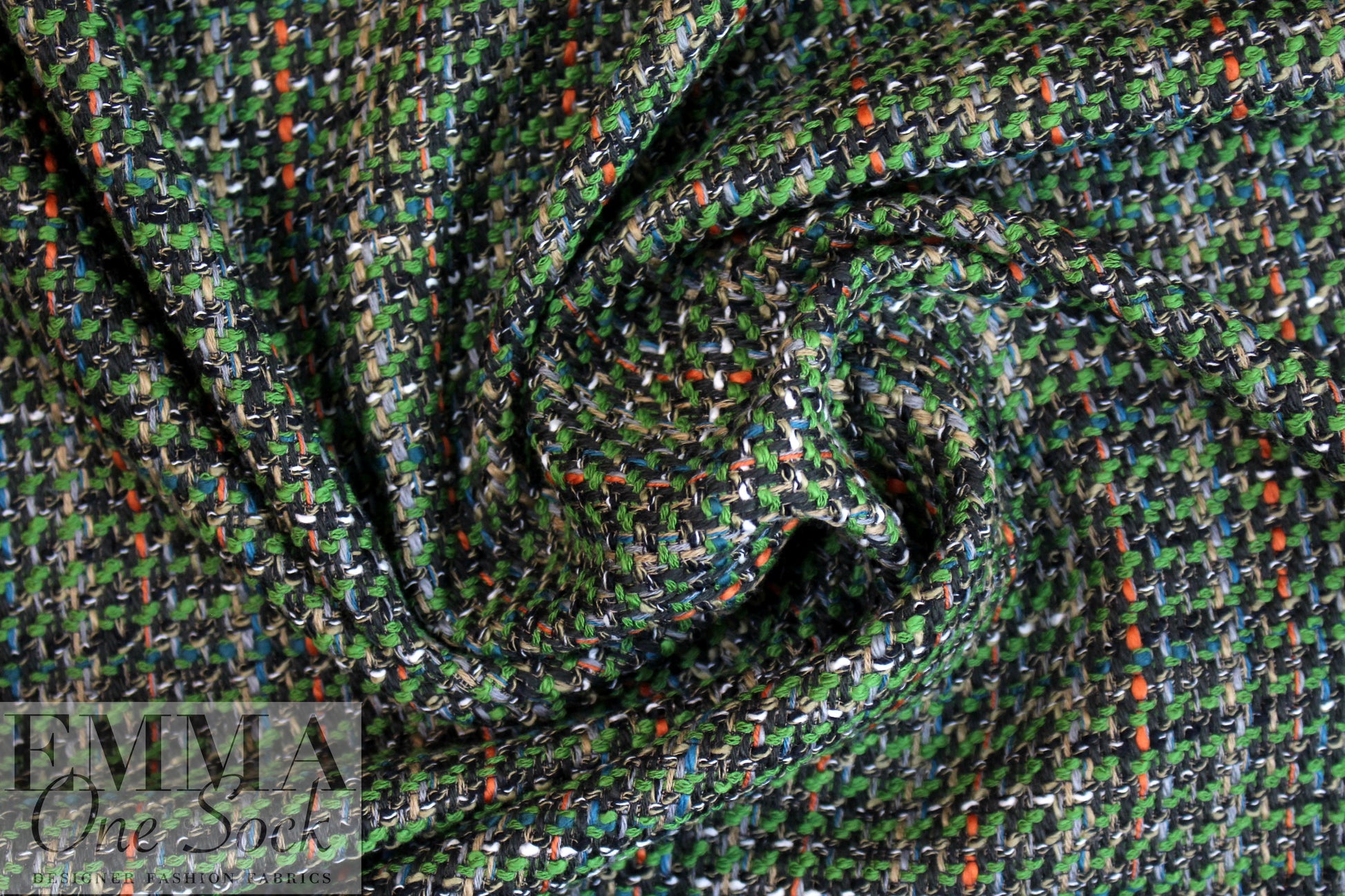 Rag and B0ne cotton blend boucle' - fern/terracotta 2.5 yd