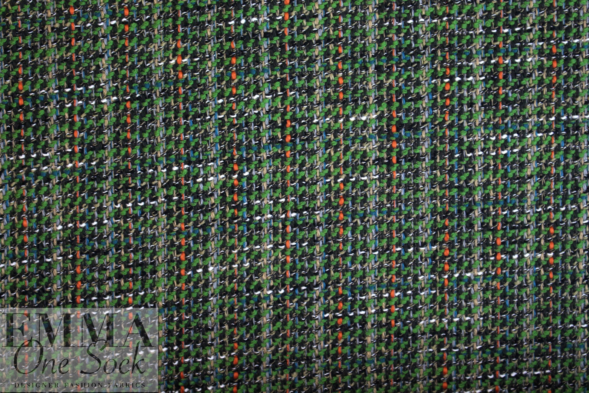Rag and B0ne cotton blend boucle' - fern/terracotta 2.5 yd