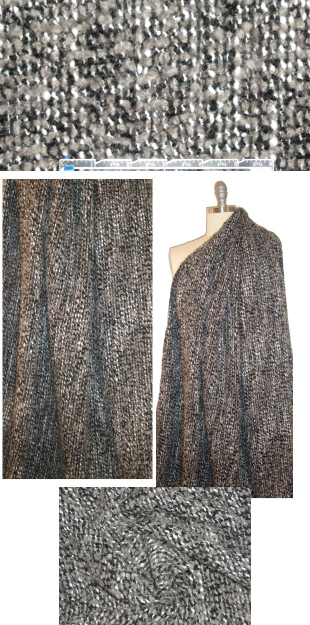 NY designer french roast/taupey gray boucle'