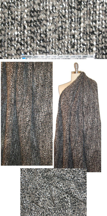 NY designer french roast/taupey gray boucle'