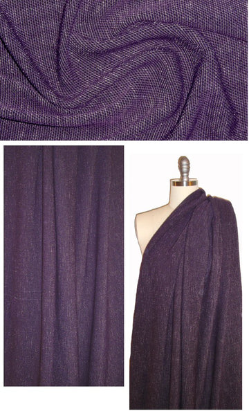 Italian cotton blend stretch boucle' woven - mulberry .875 yds