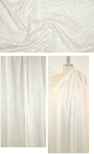 'French tweed' viscose blend boucle' - cream .9 yds