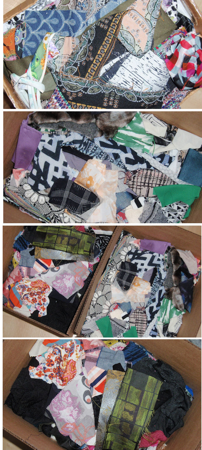 a whole box of fabric samples!