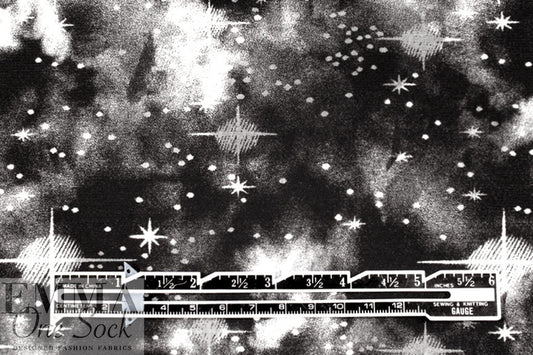 'astral plane' double-printed poly/spandex knit