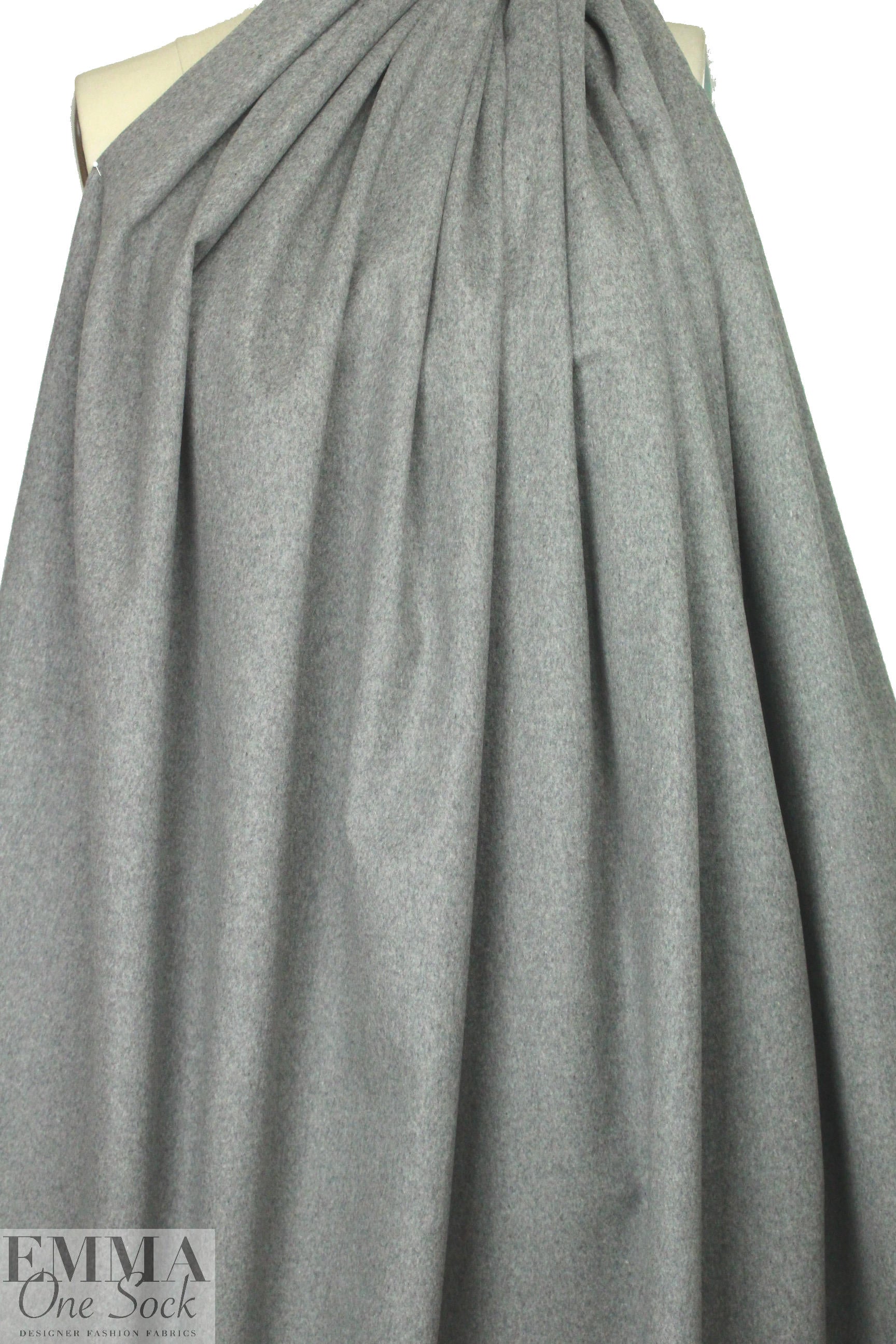 Brisbane wool/viscose blend coating - ash grey