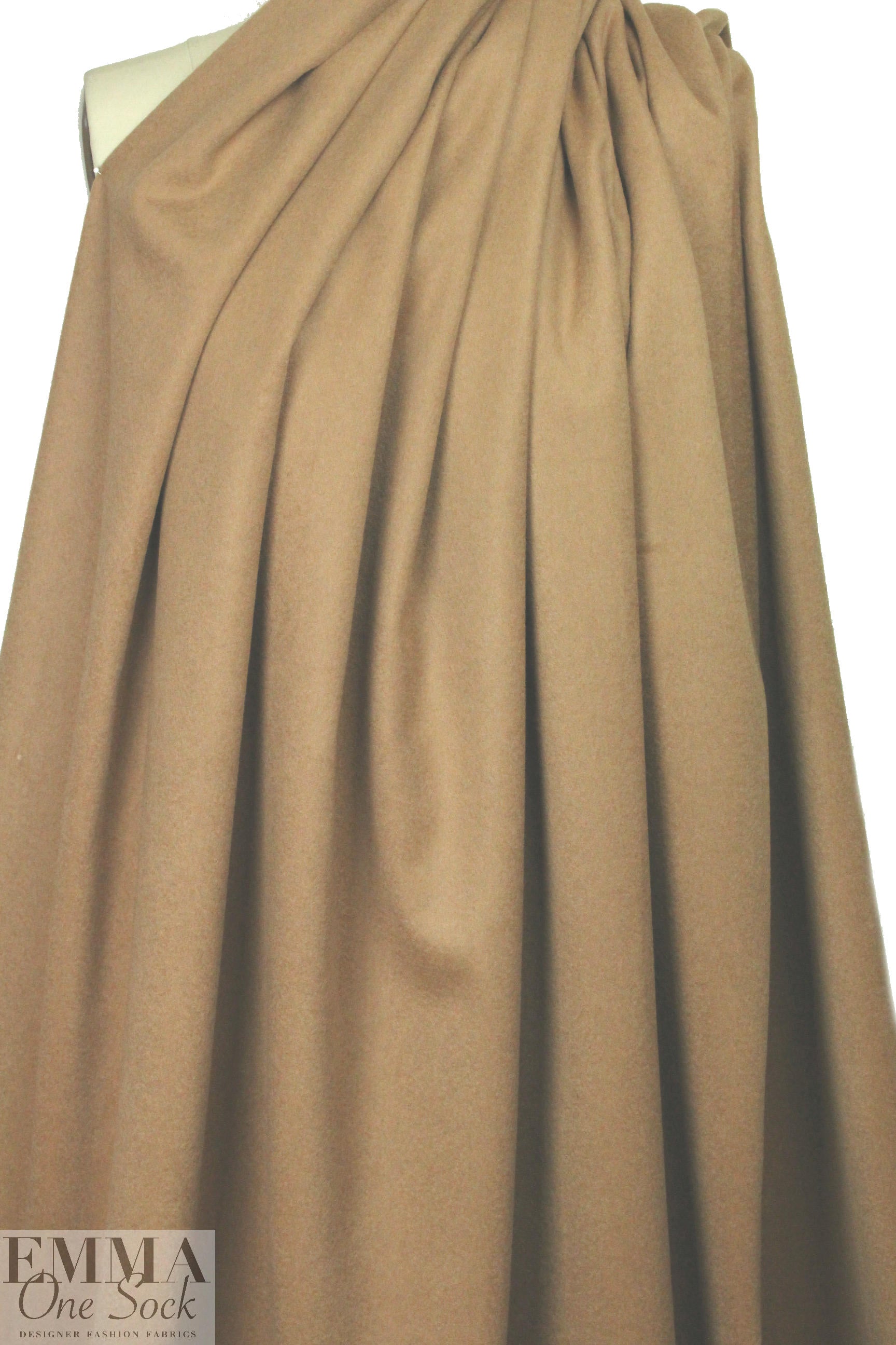 Brisbane wool/viscose blend coating - camel