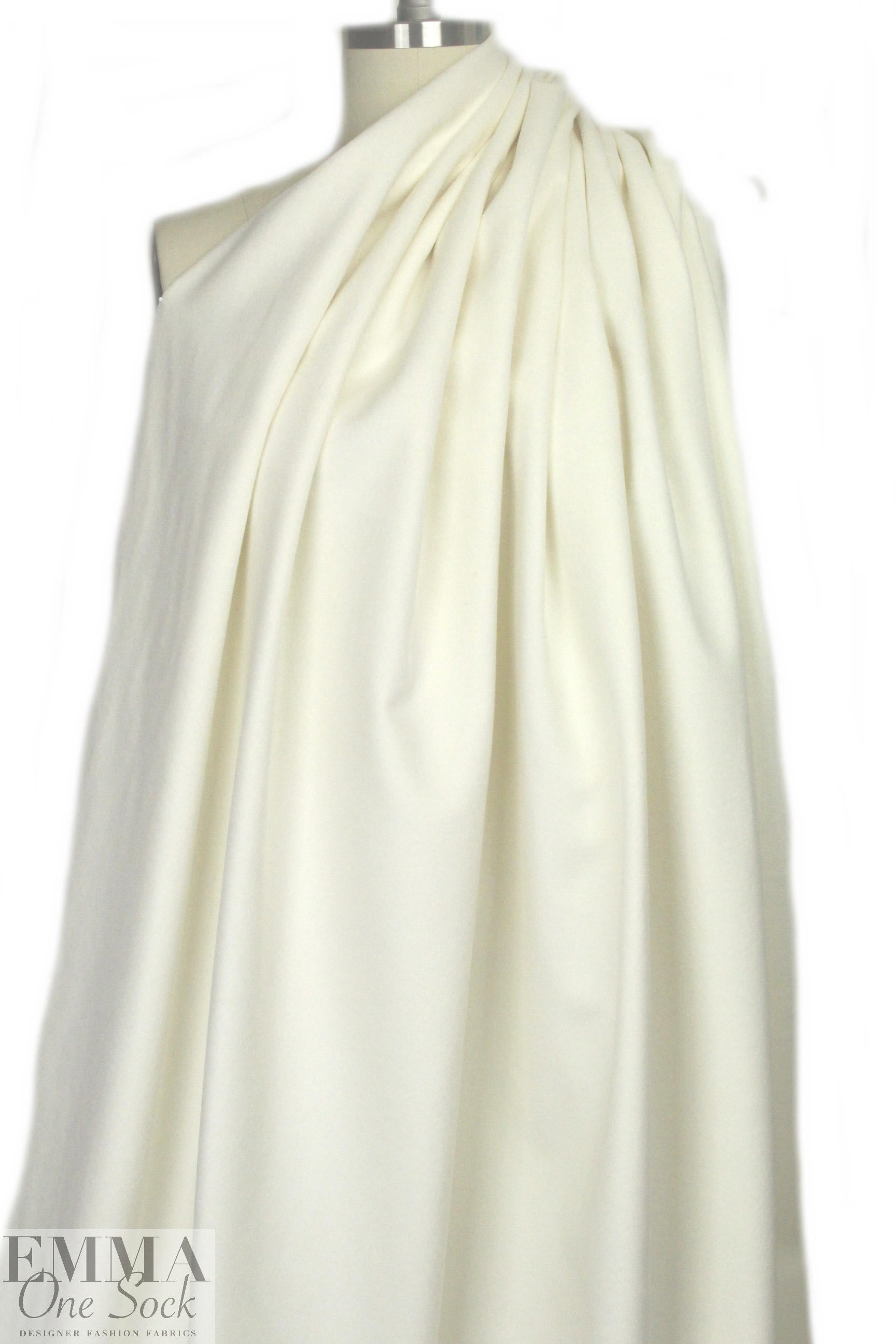 Brisbane wool/viscose blend coating - winter white