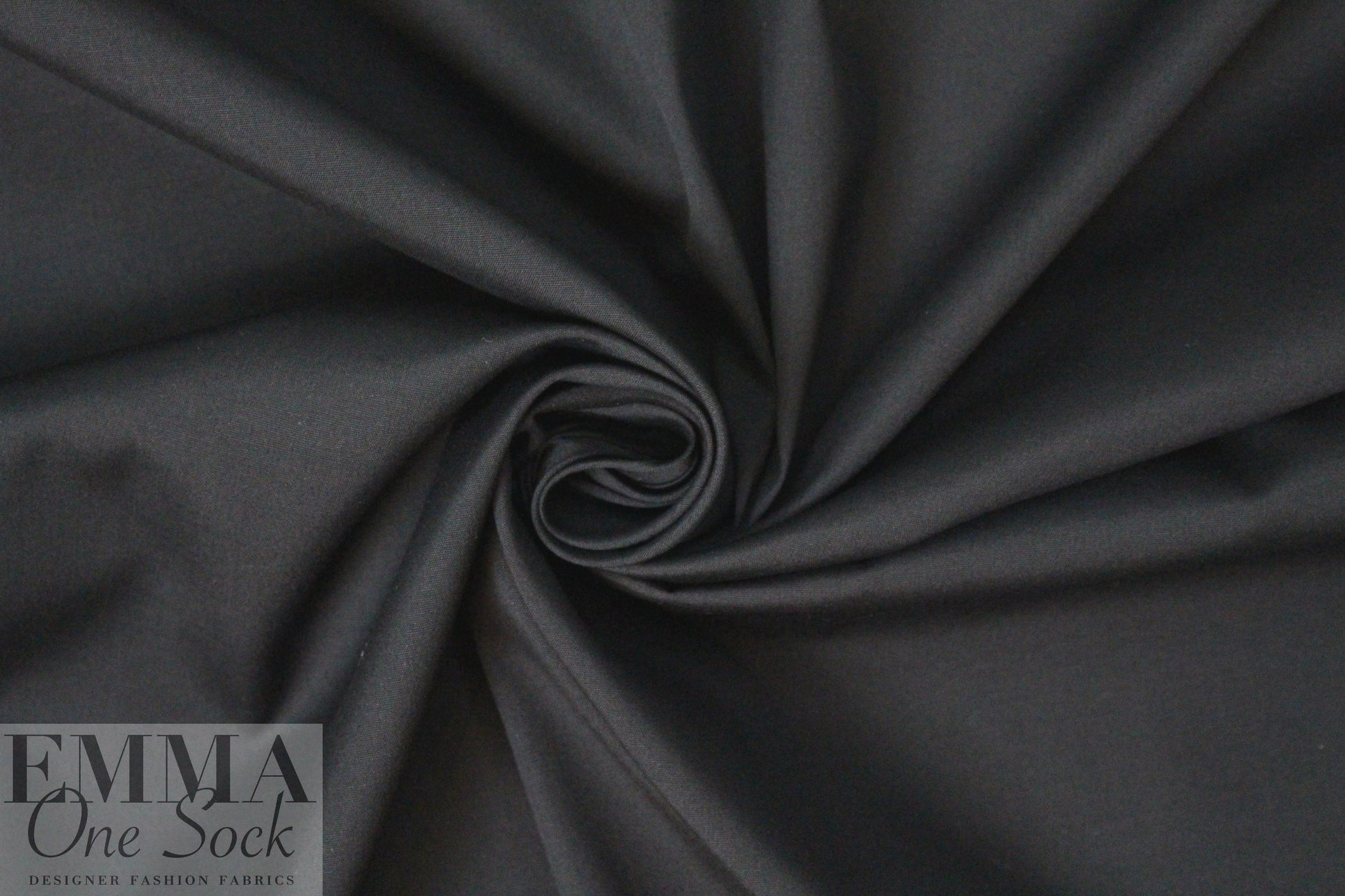 Japanese super fine cotton broadcloth - black .75 yds
