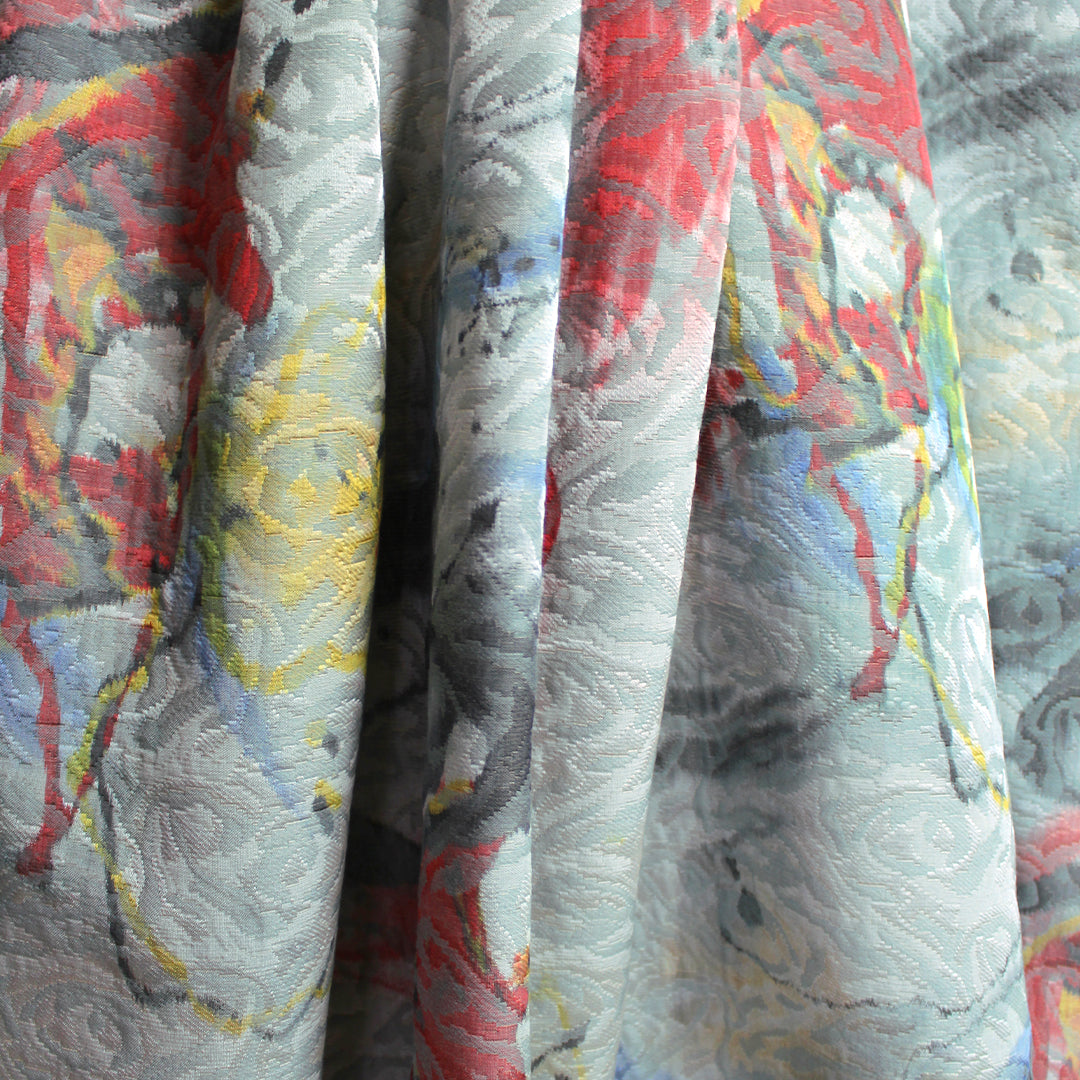 Italian 'color expression' overprinted jacquard brocade .75 yds