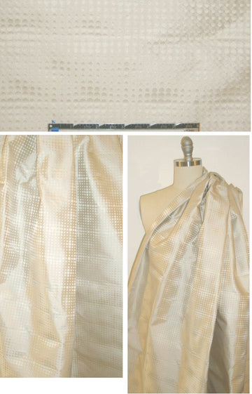 ombre dot all silk jacquard brocade - champagne