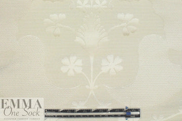 decorative design silk/linen damask - cream 2.125 yd