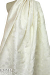decorative design silk/linen damask - cream 2.125 yd