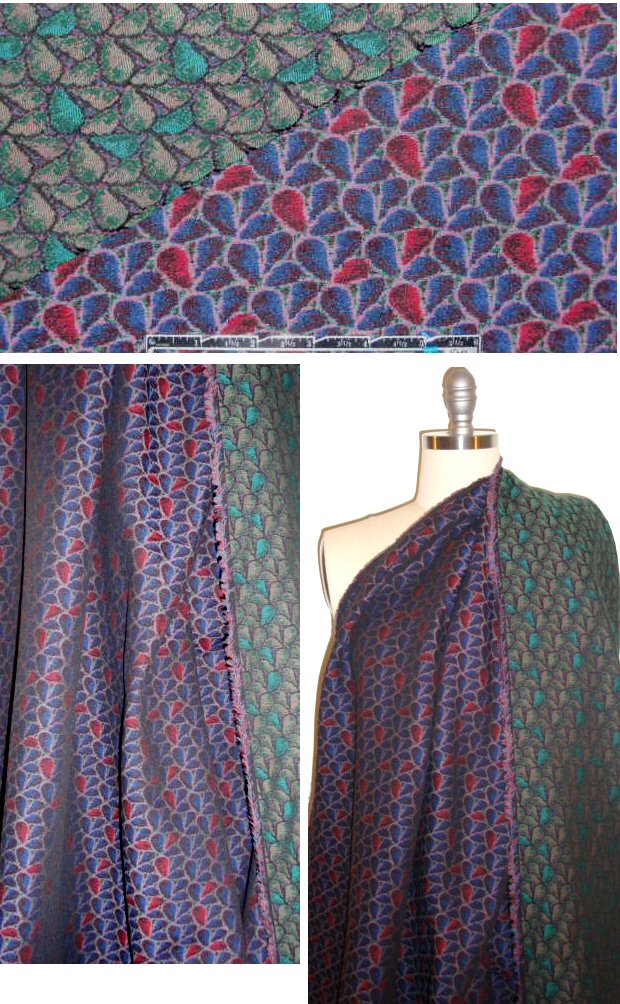 French reversible petal graphic brocade