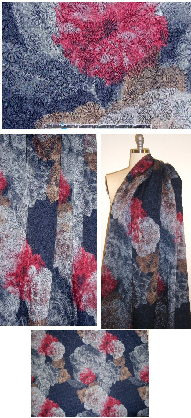 Italian asian flavor printed matelasse' brocade