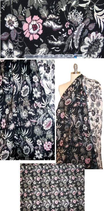 French decorative floral cotton blend tapestry jacquard 1.6 yd