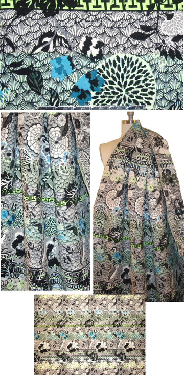 French 'China motif' cotton blend tapestry jacquard