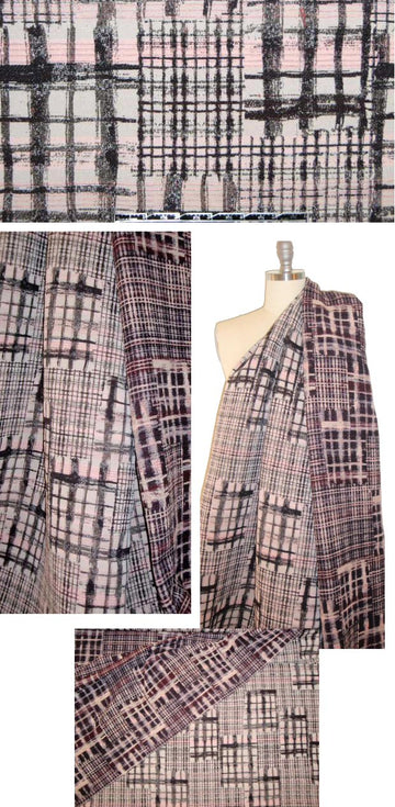 French crosshatch montage jacquard brocade