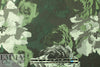 French painterly floral jacquard brocade - greens 1.5 yds
