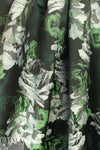 French painterly floral jacquard brocade - greens 1.5 yd