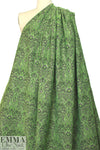 French paisley tapestry brocade - lime/gray/black