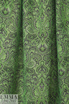 French paisley tapestry brocade - lime/gray/black