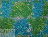 JCrew cotton/viscose blend brocade - blue/green overprint 2 yd