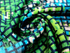JCrew cotton/viscose blend brocade - blue/green overprint 2 yd