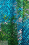 JCrew cotton/viscose blend brocade - blue/green overprint 2 yd
